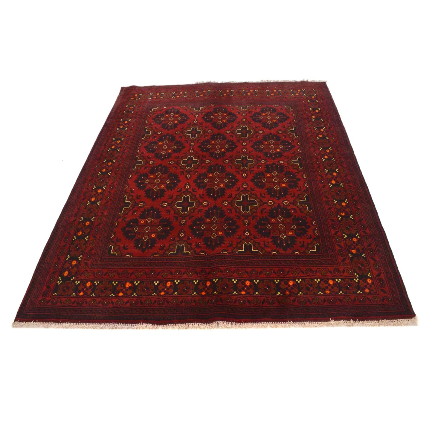 Red Khal Mohammadi Afghan Hand-knotted Rug (KM-419)