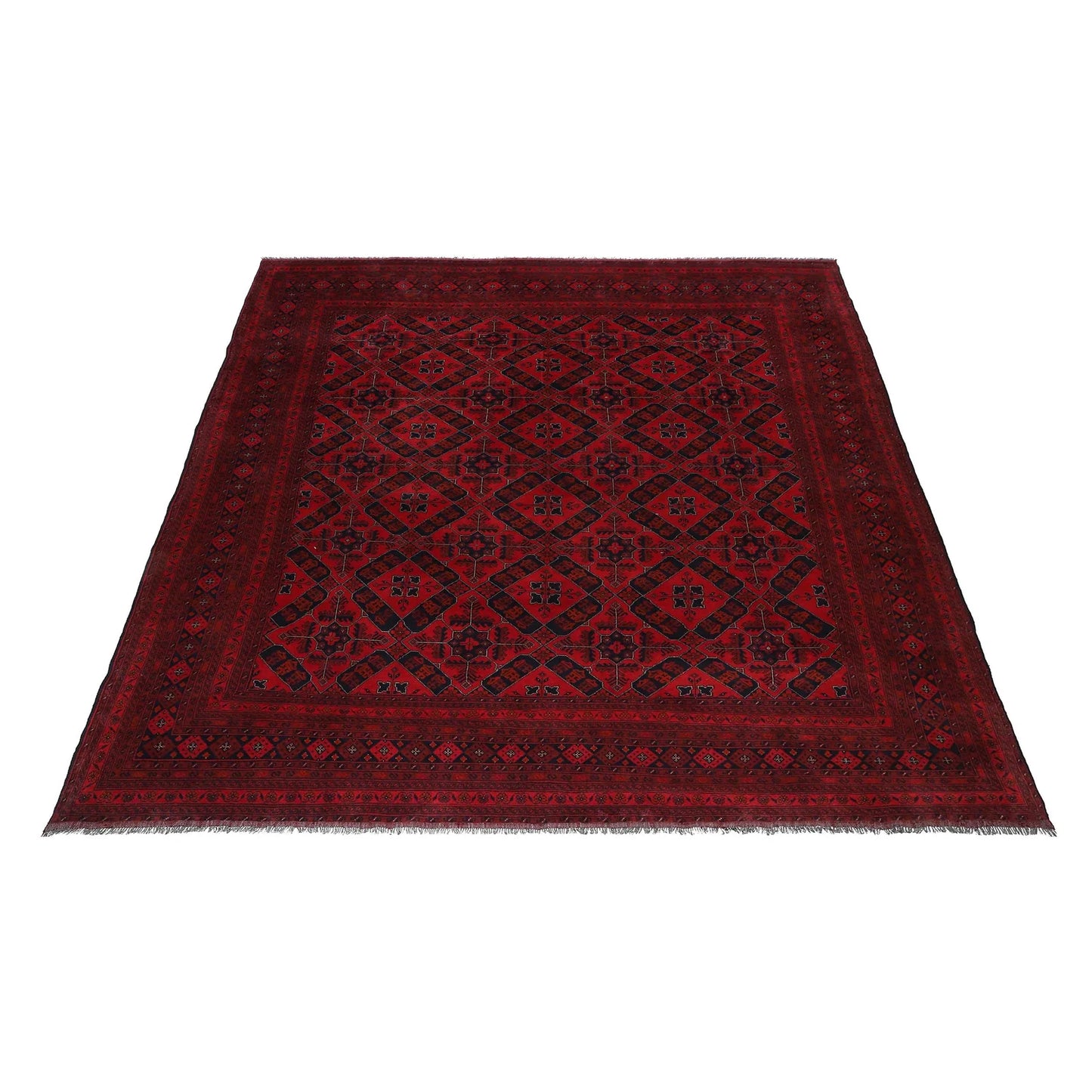 Red Khal Mohammadi Afghan Hand-knotted Rug (KM-421)