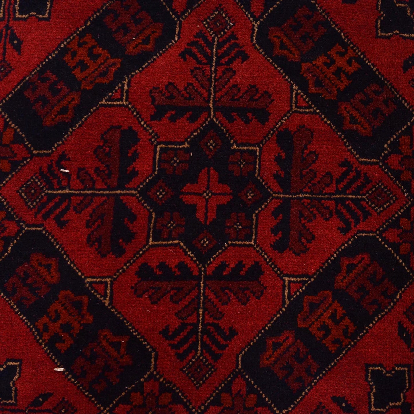 Red Khal Mohammadi Afghan Hand-knotted Rug (KM-421)