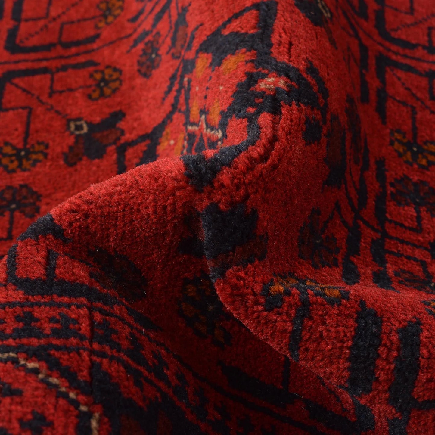 Red Khal Mohammadi Afghan Hand-knotted Rug (KM-423)