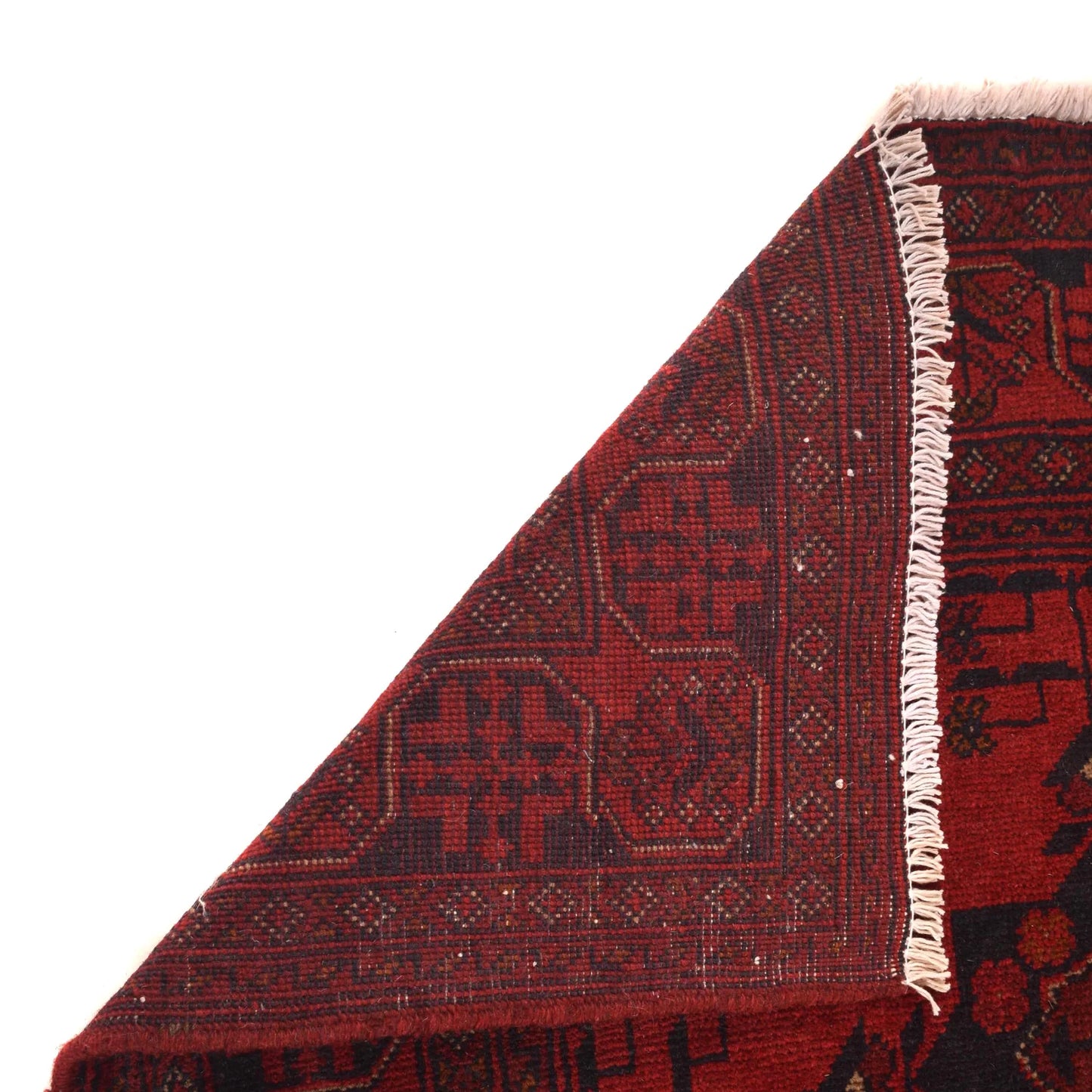 Red Khal Mohammadi Afghan Hand-knotted Rug (KM-424)