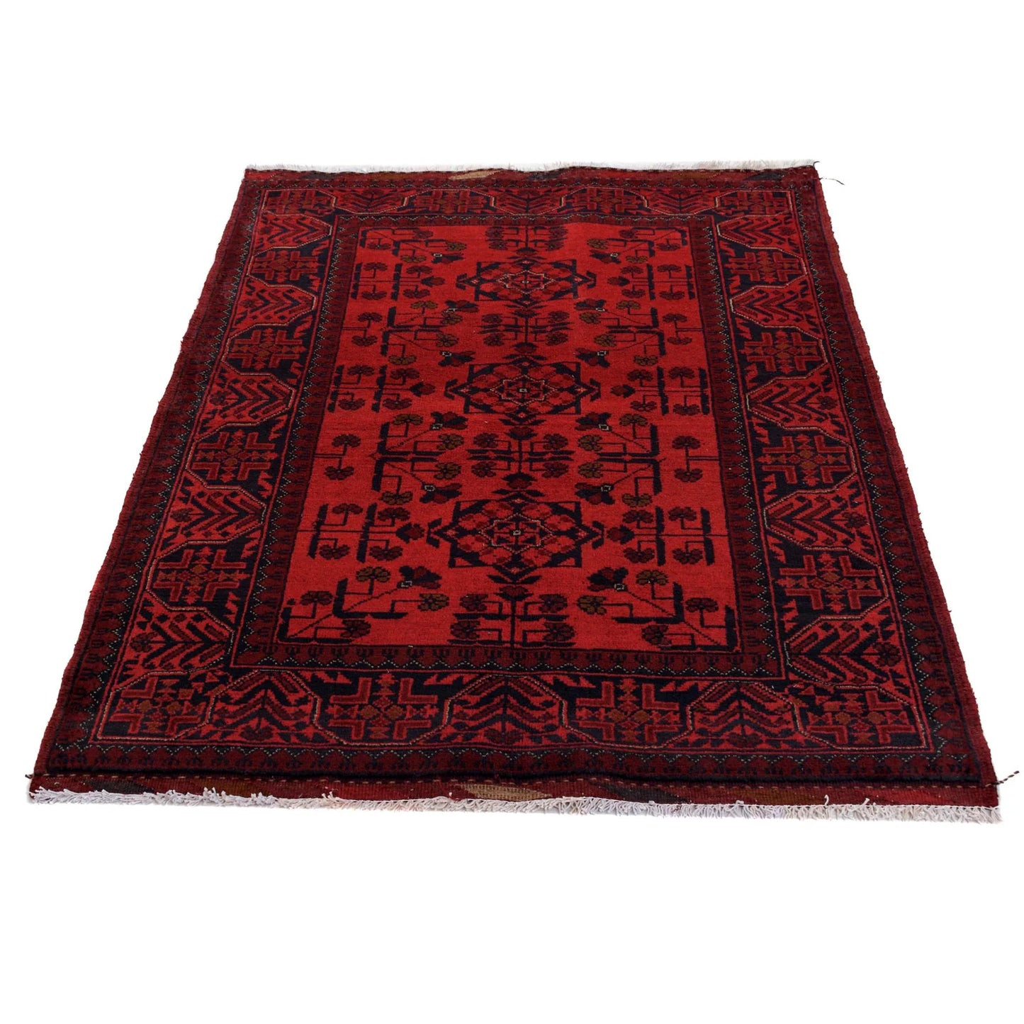 Red Khal Mohammadi Afghan Hand-knotted Rug (KM-426)