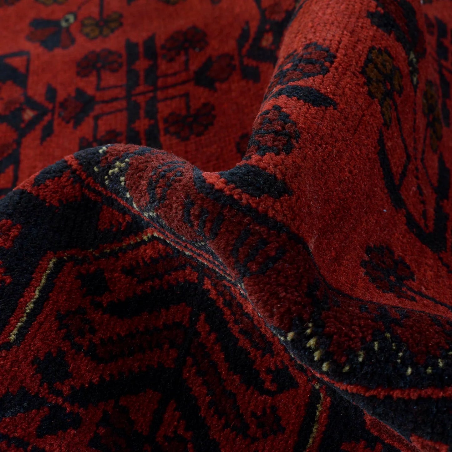 Red Khal Mohammadi Afghan Hand-knotted Rug (KM-426)