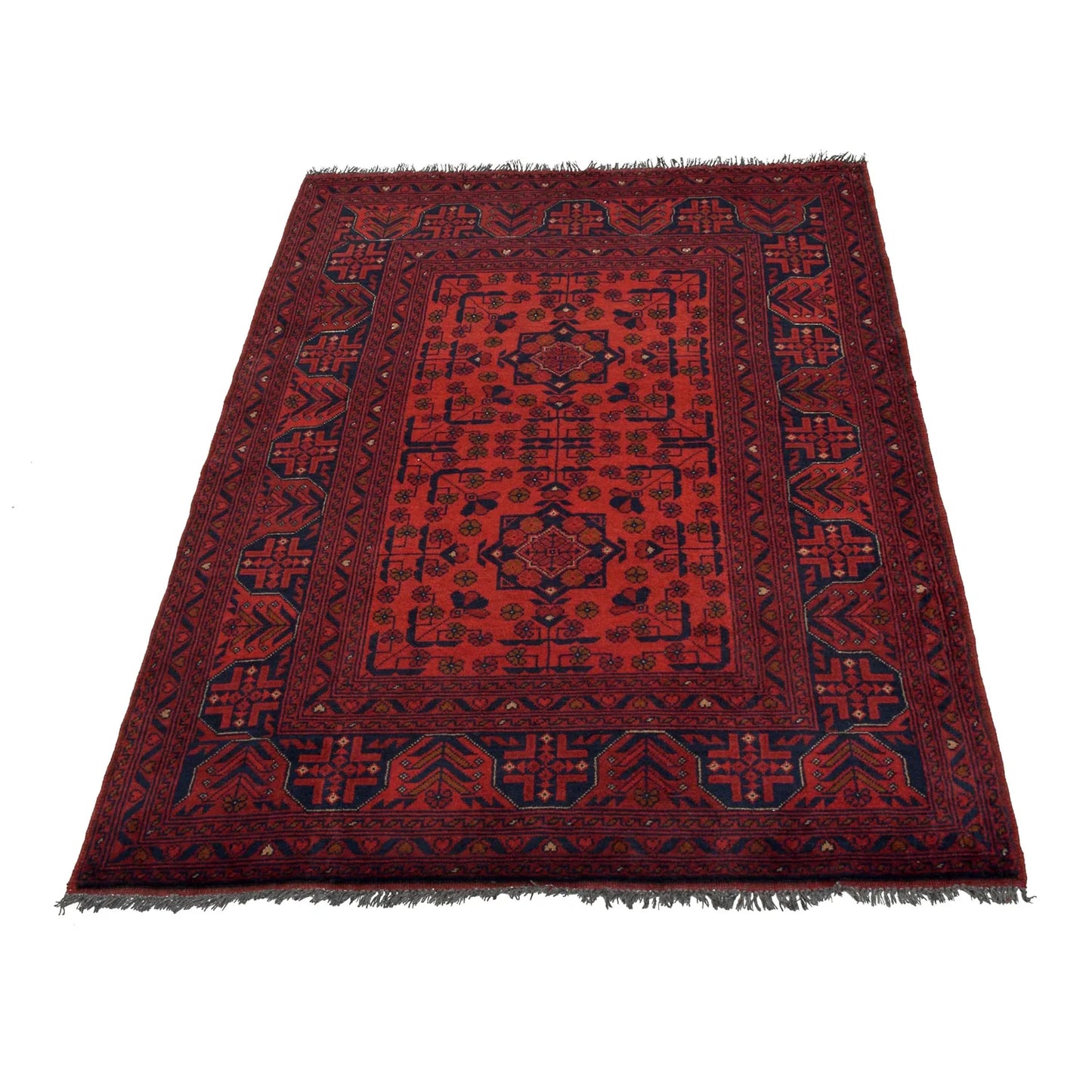 Red Khal Mohammadi Afghan Hand-knotted Rug (KM-427)