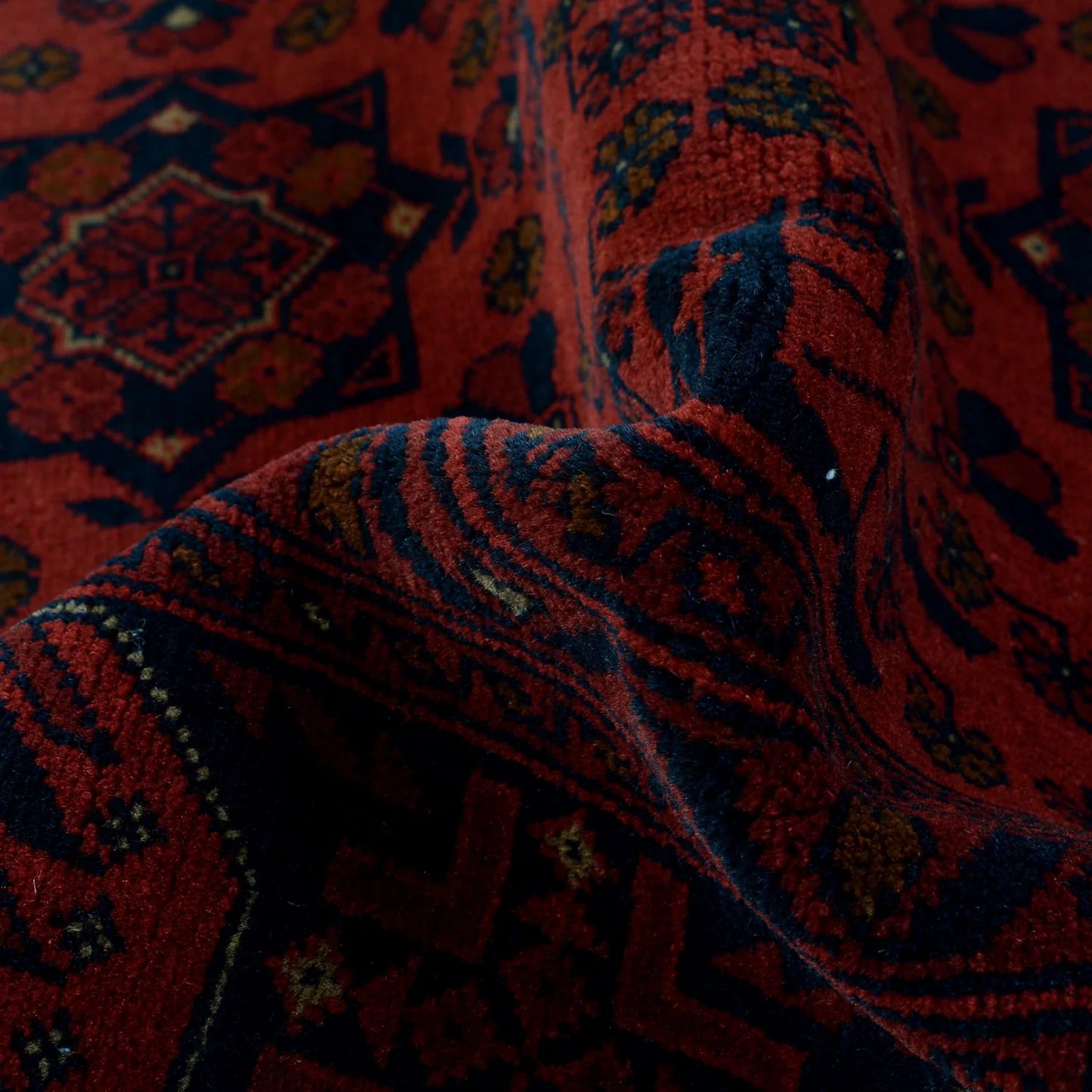 Red Khal Mohammadi Afghan Hand-knotted Rug (KM-427)