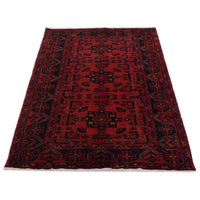 Red Khal Mohammadi Afghan Hand-knotted Rug (KM-428)