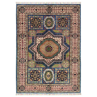 compare product Multi Color  Mumluk Afghan Hand-knotted Rug (MM-122)