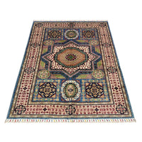 Multi Color  Mumluk Afghan Hand-knotted Rug (MM-122)