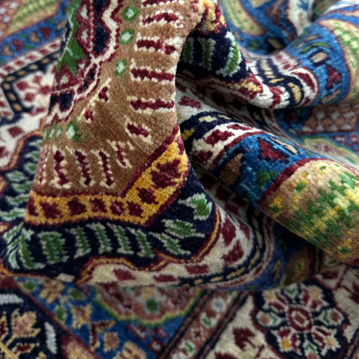 Multi Color  Mumluk Afghan Hand-knotted Rug (MM-122)