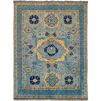 Blue Mumluk Afghan Hand-knotted (MM-101)