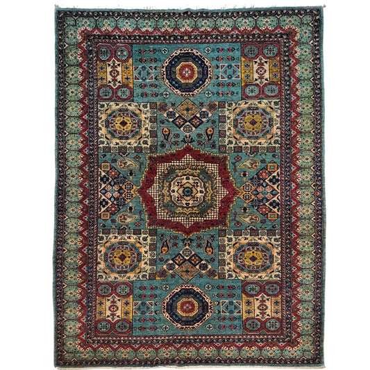 Blue Mumluk Afghan Hand-knotted (MM-113)