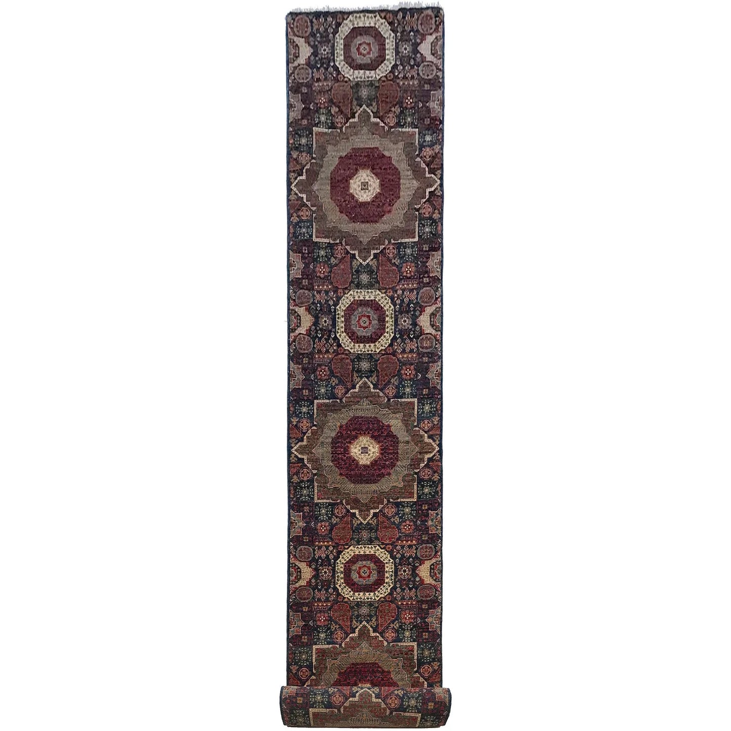 Purple Mumluk Afghan Hand-knotted (MM-114)