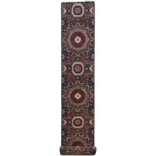Purple Mumluk Afghan Hand-knotted (MM-114)