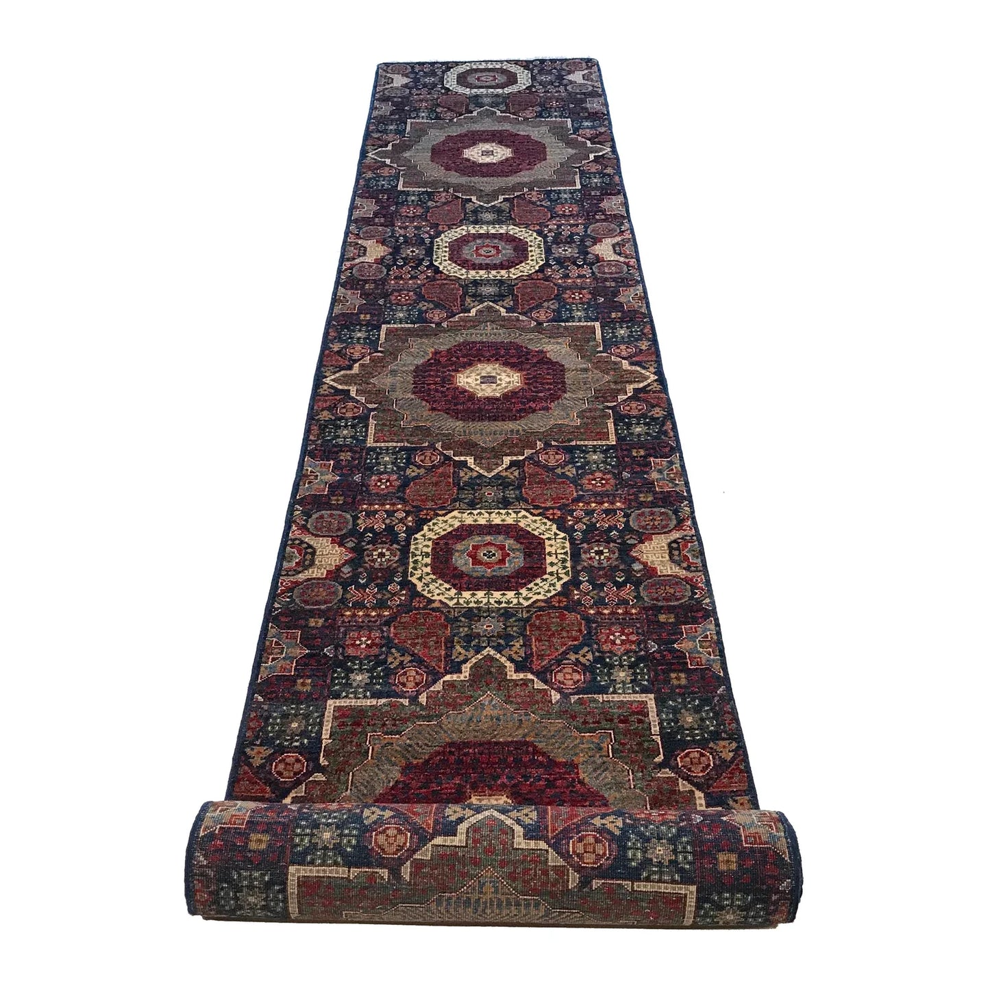 Purple Mumluk Afghan Hand-knotted (MM-114)