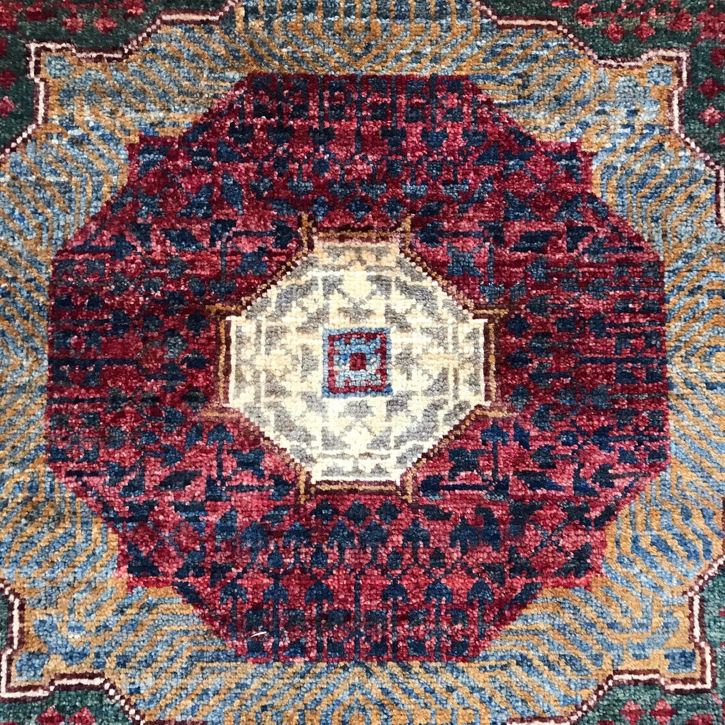 Purple Mumluk Afghan Hand-knotted (MM-114)