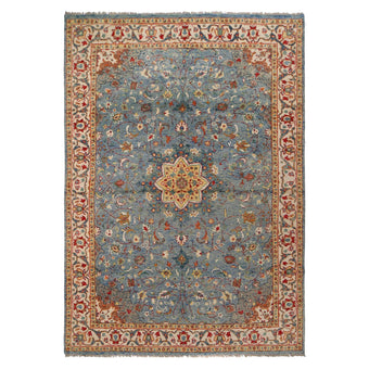 compare product Blue Oushak Afghan Hand-Knotted Rug (OK-601)