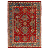 Red Oushak Afghan Hand-Knotted Rug (OK-603)