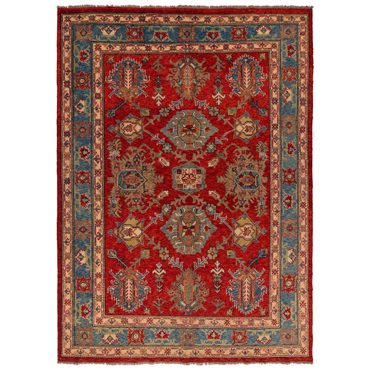 Red Oushak Afghan Hand-Knotted Rug (OK-603)