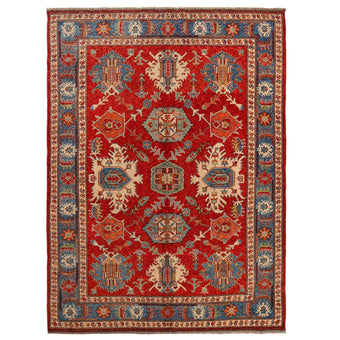 compare product Red Oushak Afghan Hand-Knotted Rug (OK-604)