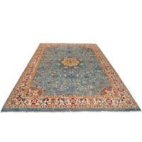 Blue Oushak Afghan Hand-Knotted Rug (OK-601)