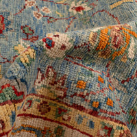 Blue Oushak Afghan Hand-Knotted Rug (OK-601)