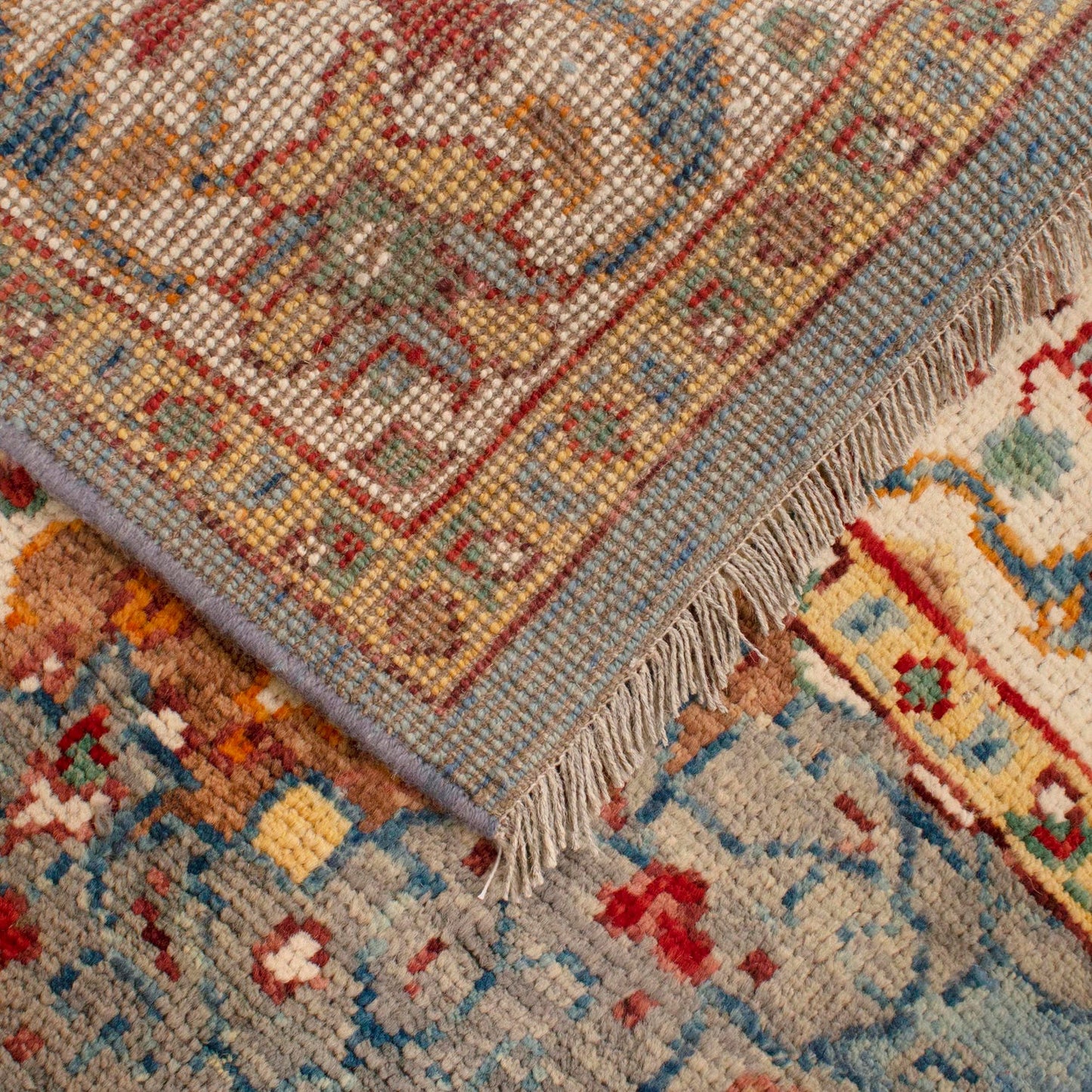 Blue Oushak Afghan Hand-Knotted Rug (OK-601)
