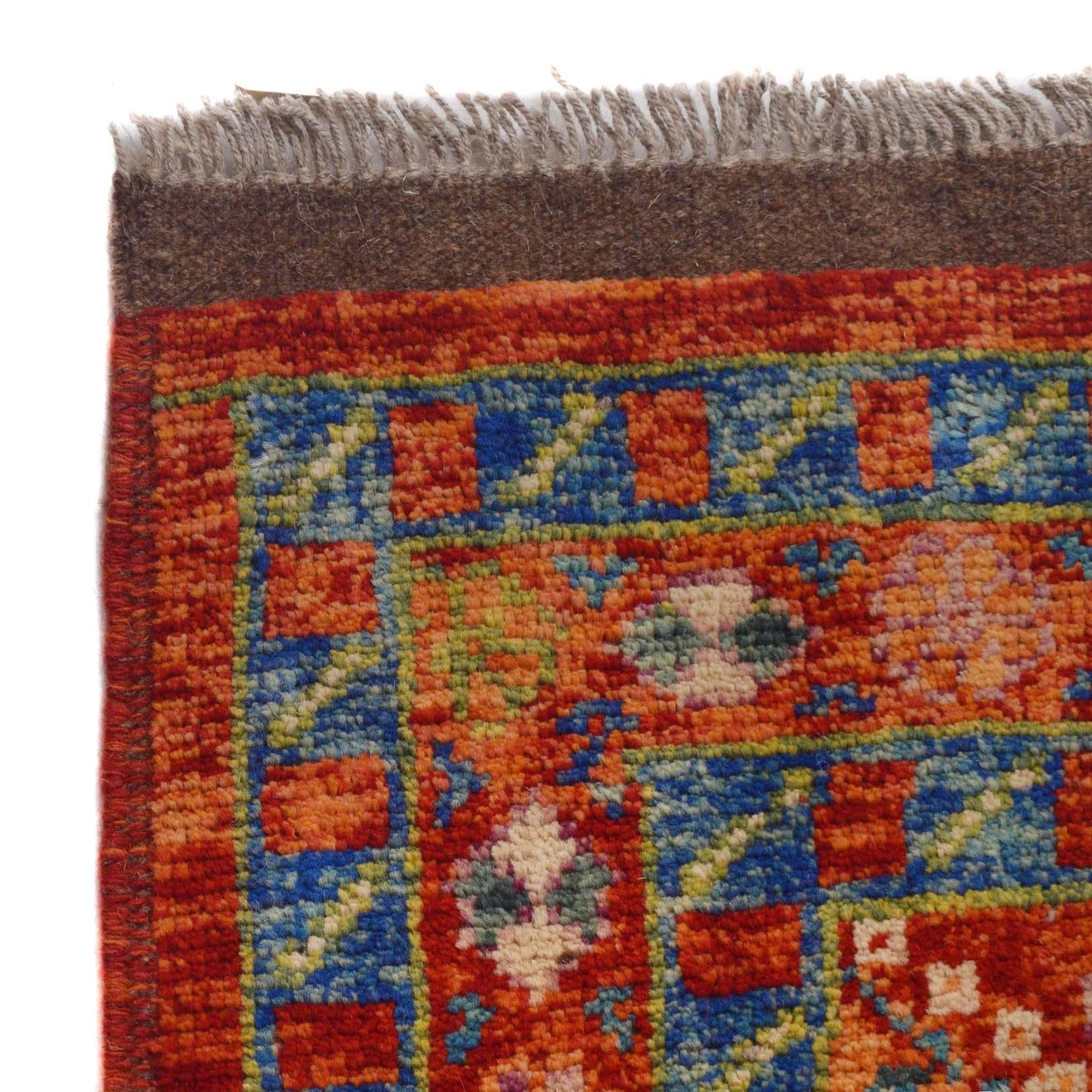 Red Oushak Afghan Hand-Knotted Rug (OK-602)
