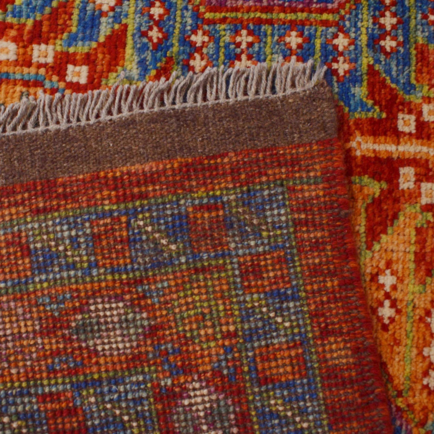 Red Oushak Afghan Hand-Knotted Rug (OK-602)
