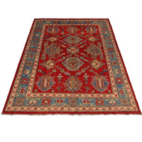 Red Oushak Afghan Hand-Knotted Rug (OK-603)