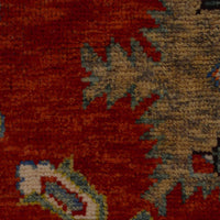 Red Oushak Afghan Hand-Knotted Rug (OK-603)