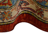 Red Oushak Afghan Hand-Knotted Rug (OK-603)