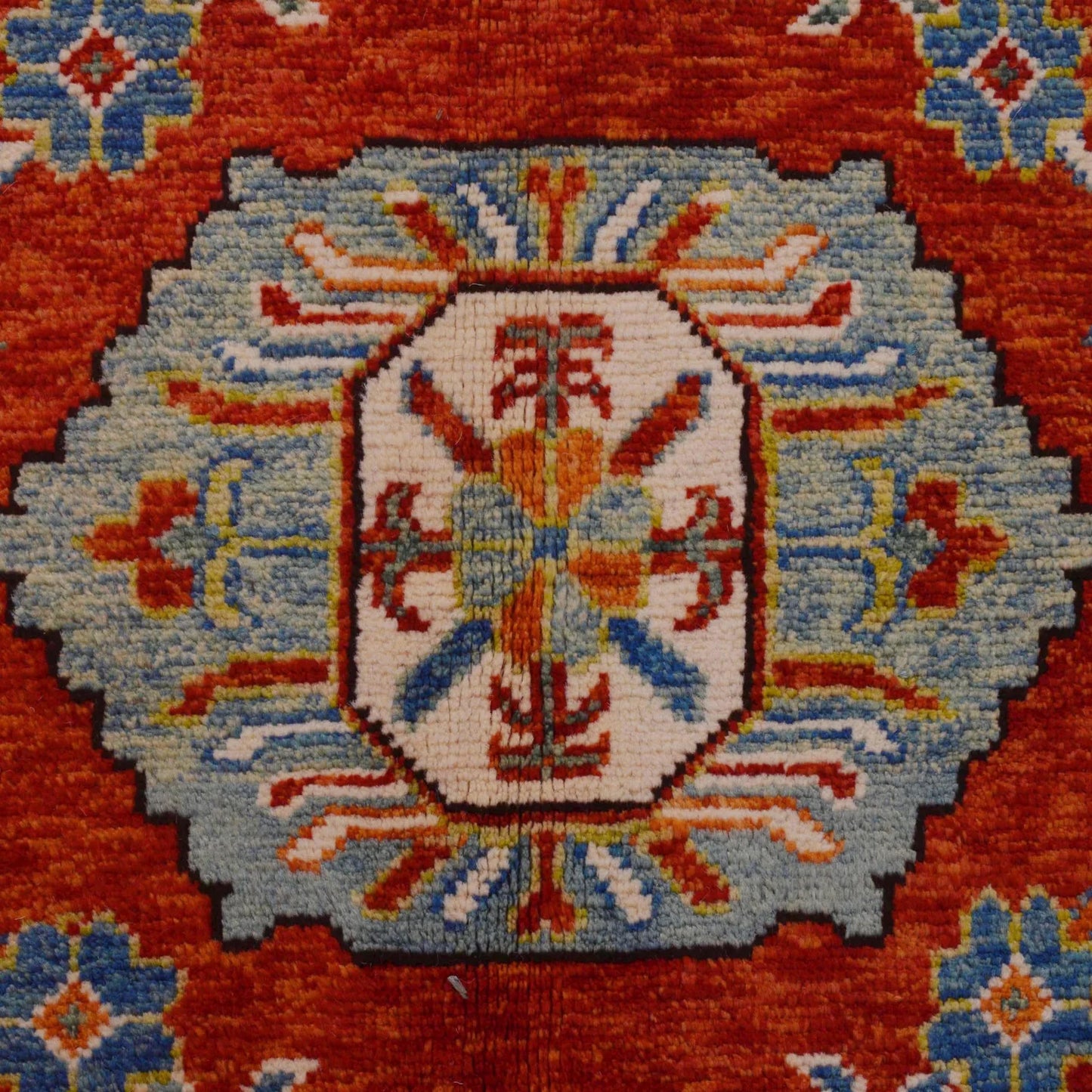 Red Oushak Afghan Hand-Knotted Rug (OK-604)
