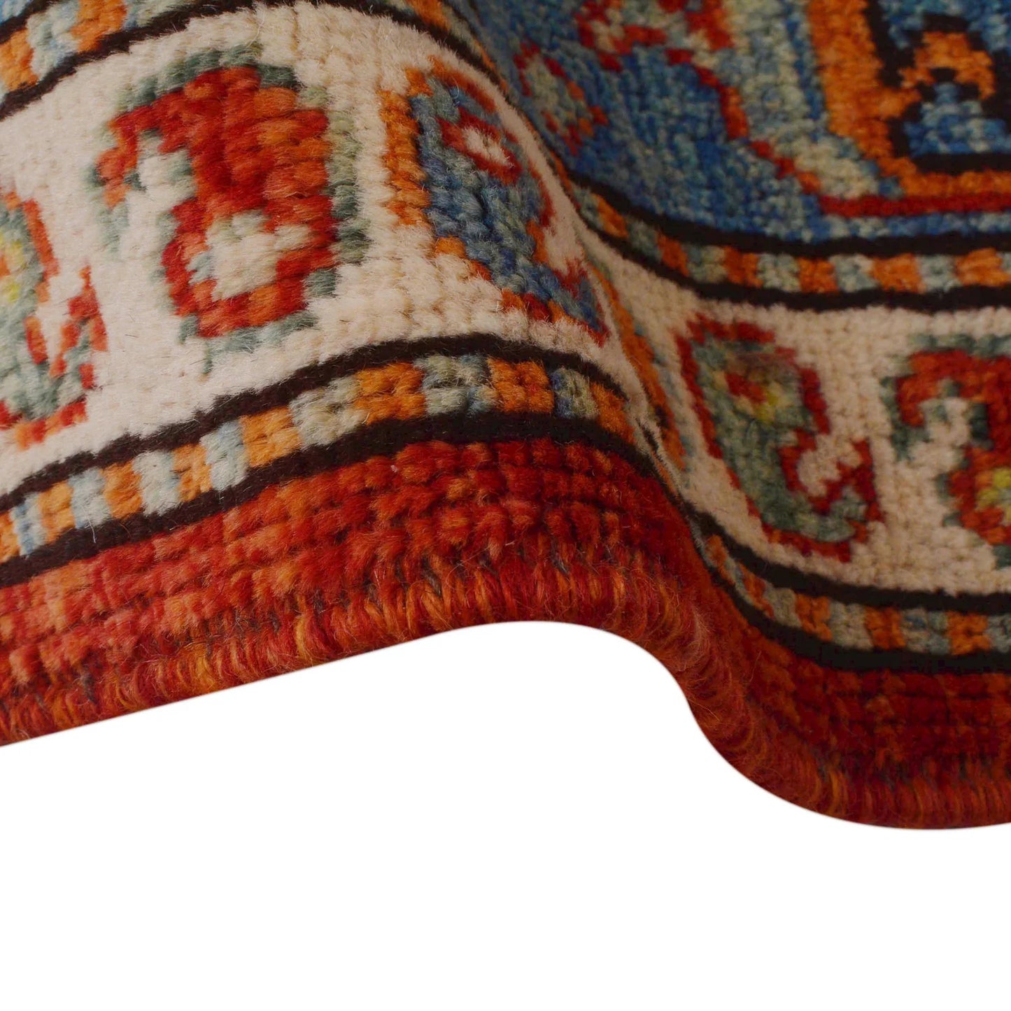Red Oushak Afghan Hand-Knotted Rug (OK-604)