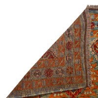 Multi Color Oushak Afghan Hand-Knotted Rug (OK-605)
