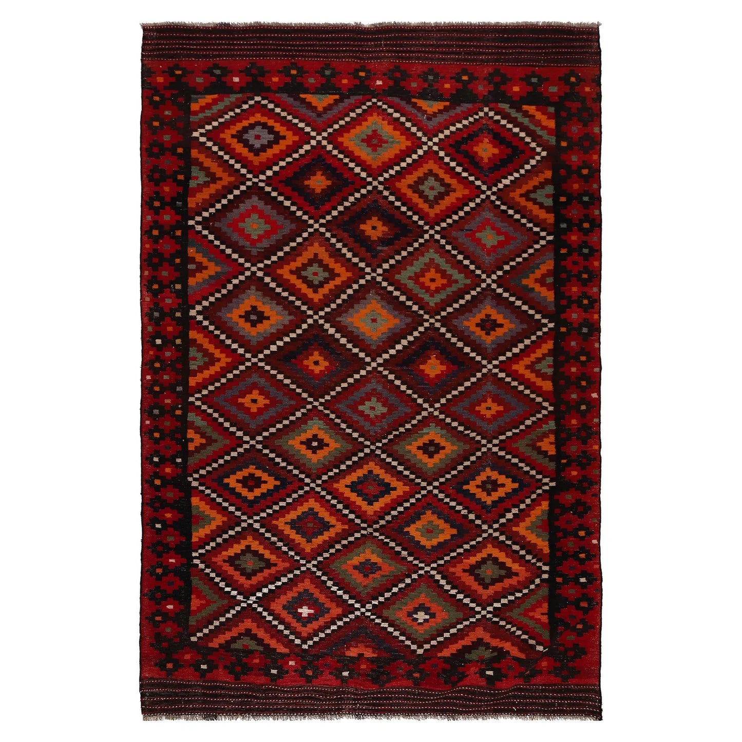 Multi Color Afghan Hand-knotted Kilim (RK-4001)