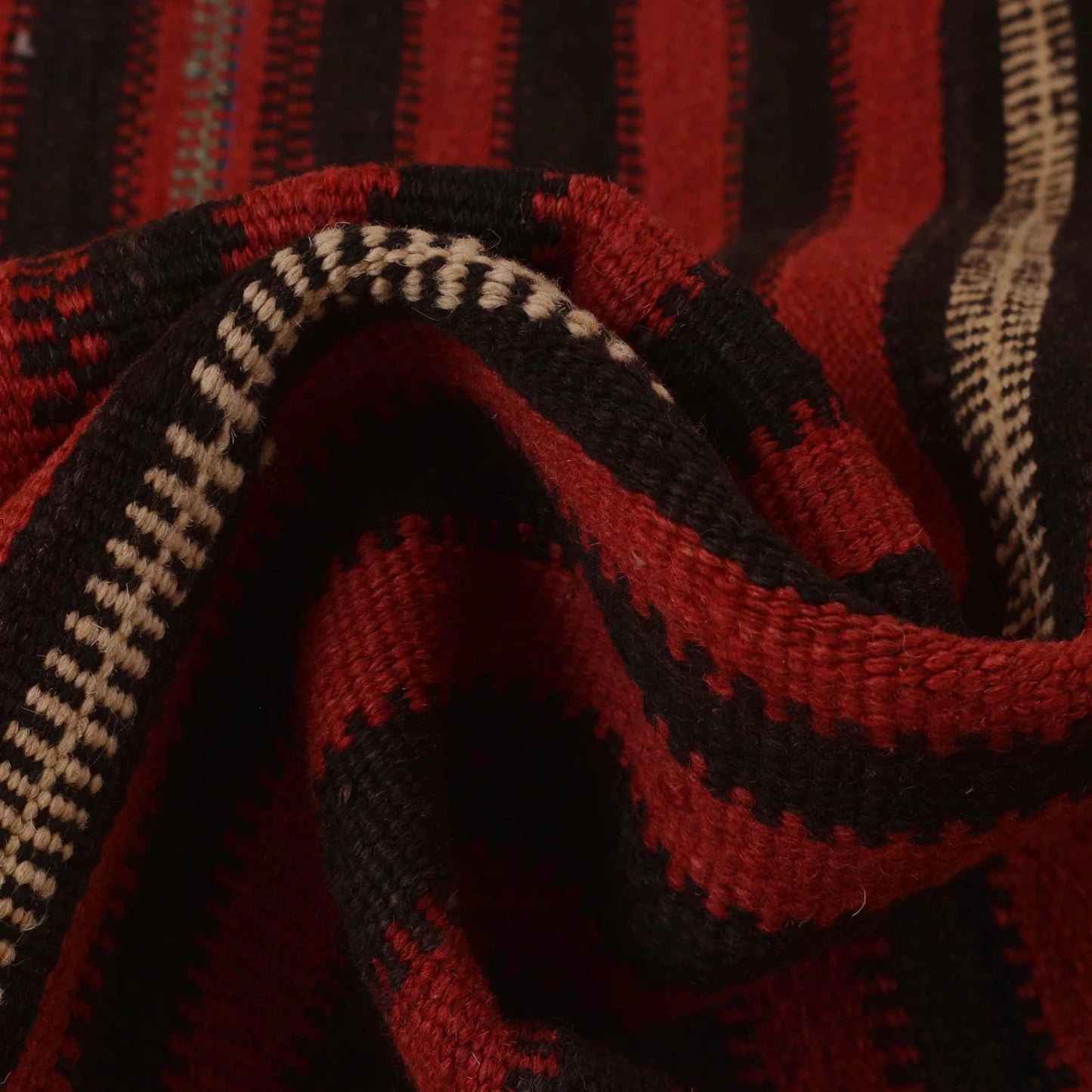 Red Afghan Hand-knotted kilim Runner (RK-4003)