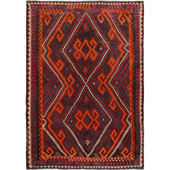 compare product Multi Color Afghan Hand-Knotted Kilim (RK-4004)