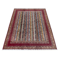 Red Shawl Afghan Hand-knotted Rug (SH-3001)