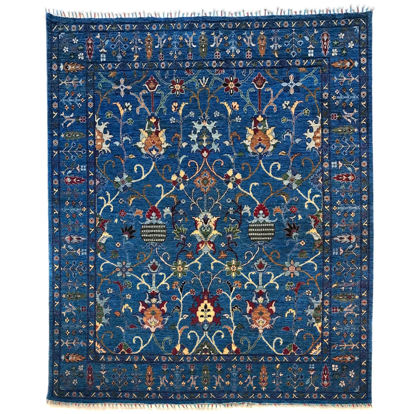Blue Sultani Afgan Hand-knotted Rug (ST-701)