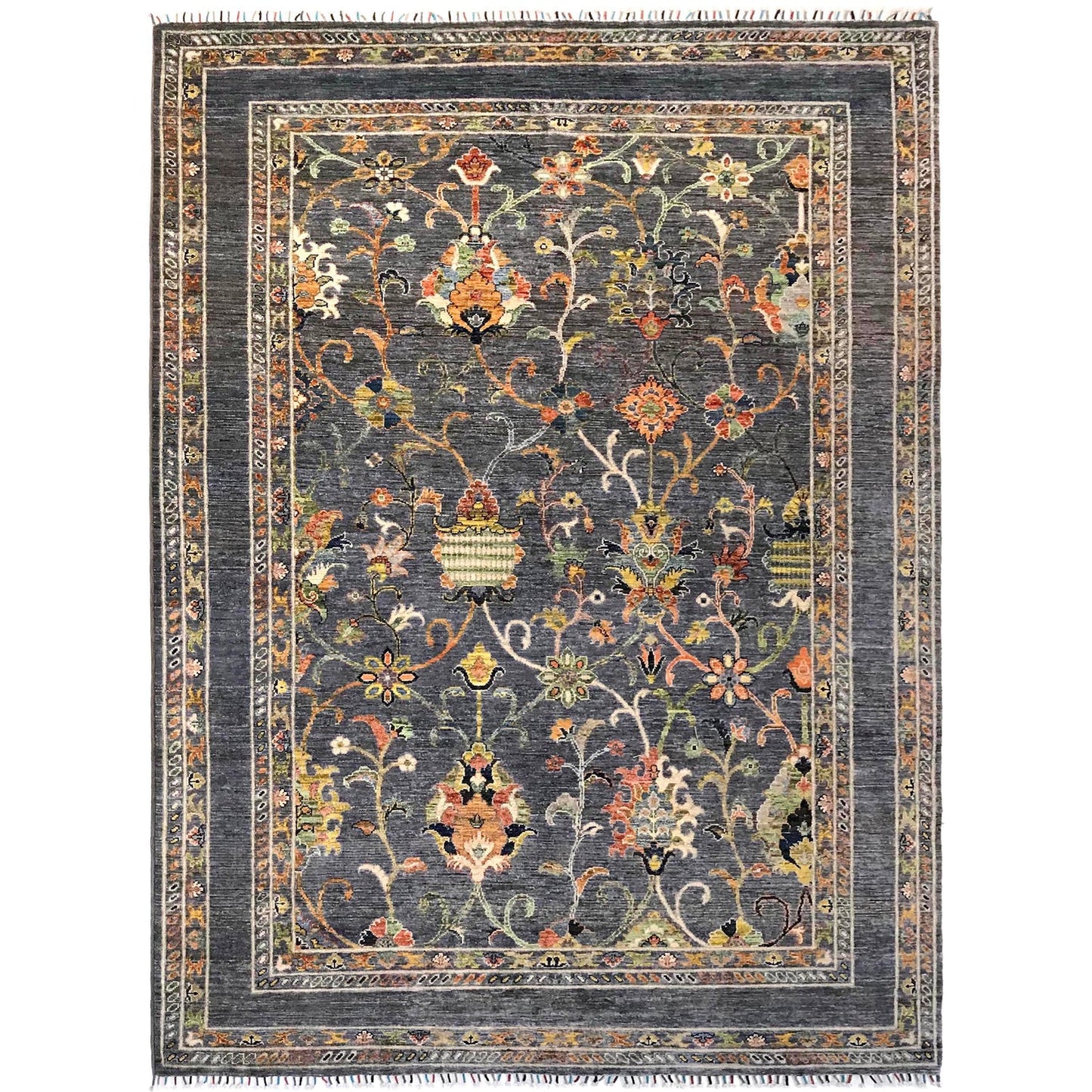 Blue Modern Sultani Afghan Hand-knotted Rug (ST-703)
