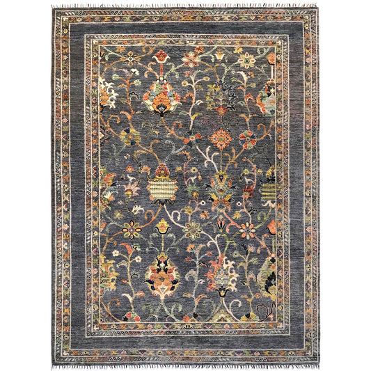 Blue Modern Sultani Afghan Hand-knotted Rug (ST-703)