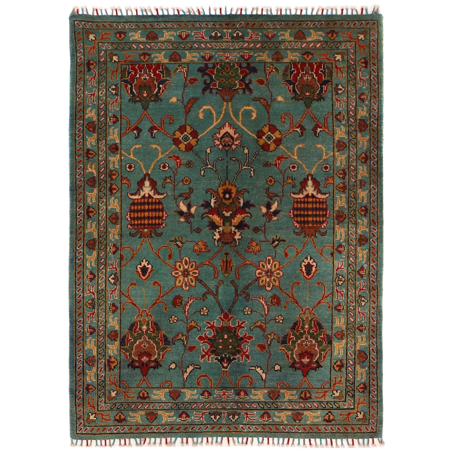 Blue Modern Sultani Afghan Hand-knotted Rug (ST-706)