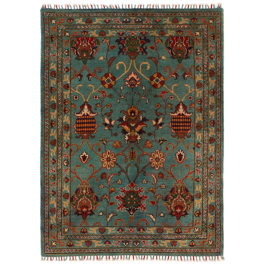 Blue Modern Sultani Afghan Hand-knotted Rug (ST-706)