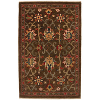 Brown Modern Sultani Afghan Hand-knotted Rug (ST-709)