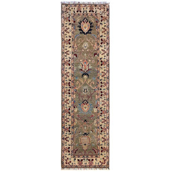 compare product Grey Modern Sultani Afghan Hand-knotted Runner (ST-712)