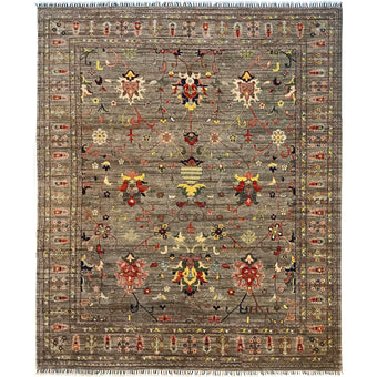 compare product Grey Modern Sultani Afghan Hand-knotted Rug (ST-713)