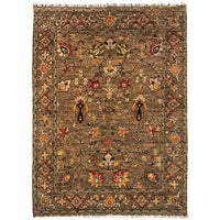 Brown Modern Sultani Afghan Hand-knotted Rug (ST-714)