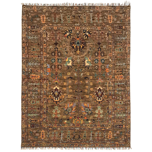 Grey Modern Sultani Afghan Hand-knotted Rug (ST-716)