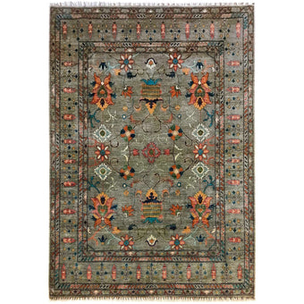 compare product Grey Modern Sultani Afghan Hand-knotted Rug (ST-718)