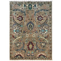 Multi Color  Modern Sultani Afghan Hand-knotted Rug (ST-719)